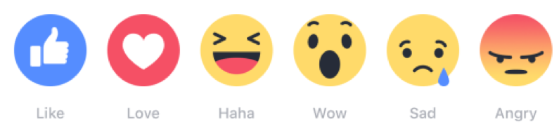 Reactions on Facebook