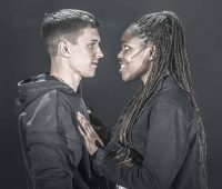 Tom Holland and Francesca Amewudah-Rivers in modern-dress Romeo and Juliet West End production