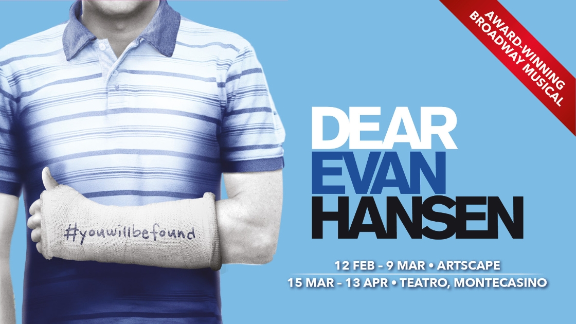 Dear Evan Hansen South Africa Poster with Show Dates