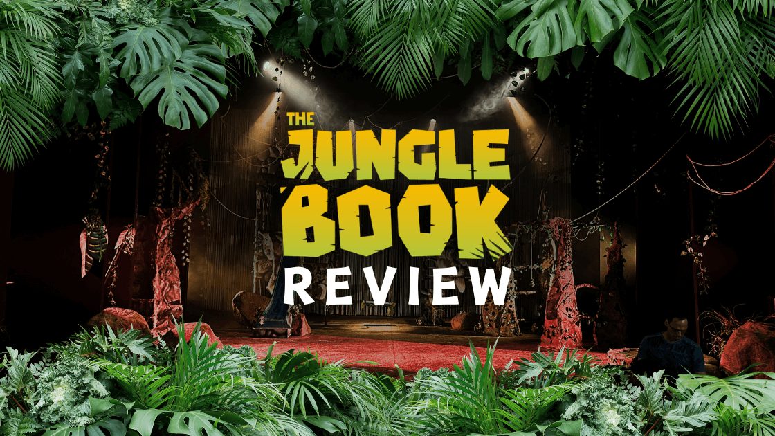 The Jungle Book VR Theatrical Review – A visually immersive stage production with jungle-inspired set design, vibrant lighting, and lush greenery. Review by Dan Brocklebank on www.fantomdan.co.za